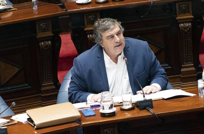 Sergio Botana en el Senado (11.10.2023). · Foto: Camilo dos Santos