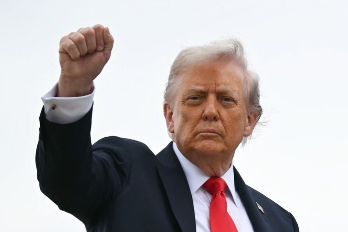 Donald Trump, el 16 de setiembre, en la Base Conjunta Andrews, Maryland. · Foto: Andrew Caballero Reynolds, AFP