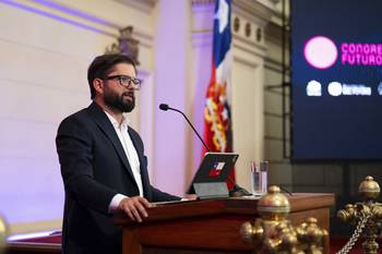 El presidente de Chile, Gabriel Boric, durante la inauguración del Congreso Futuro 2026. Foto: Fernando Ramírez, Presidencia de Chile