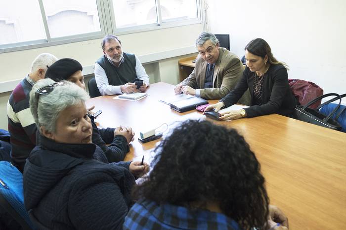Reunión de la comisión tripartita por el conflicto de Conaprole.  · Foto: Pablo Vignali