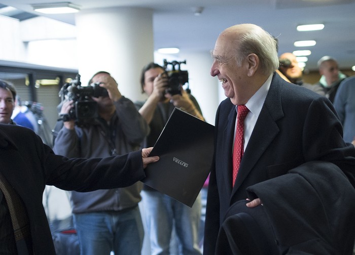 Julio María Sanguinett, en el Anexo. · Foto: Pablo Vignali