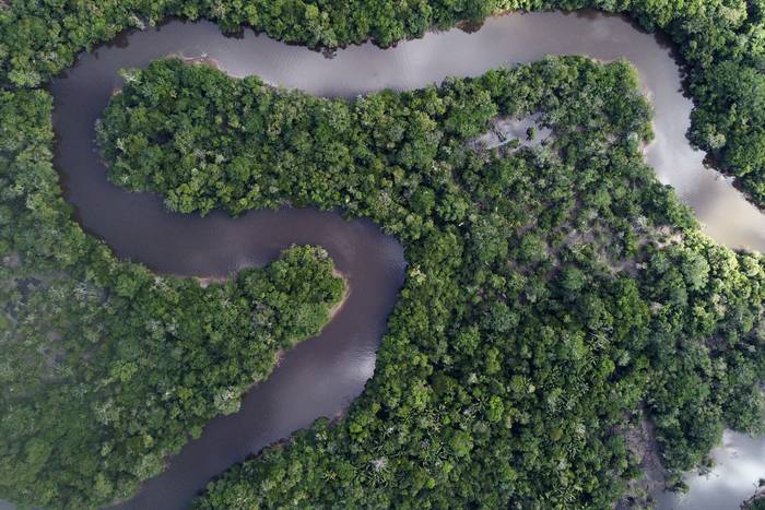 Río Aguarico, en la región amazónica de Lagartococha, Perú, el 12 de enero de 2023. · Foto: Pedro Pardo, AFP