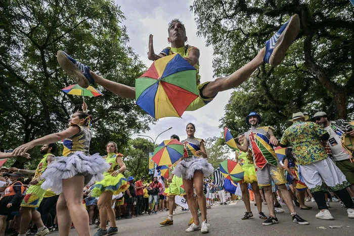 Carnaval callejero Galo da Madrugada, el 17 de febrero, en San Pablo, Brasil. · Foto: Nelson Almeida, AFP