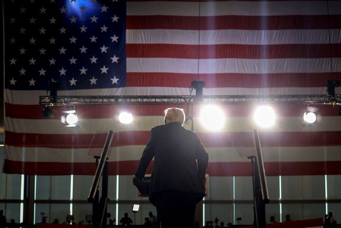 Donald Trump, durante un acto de campaña, el 3 de agosto en Atlanta. · Foto: Joe Raedle, AFP