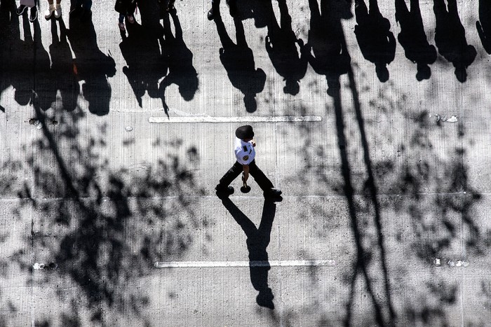 Desfile policial en Ciudad de México, el 15 de diciembre. · Foto: Yuri Cortez / AFP