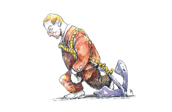 Foto principal del artículo 'Los lastres de la institución militar' · Ilustración: Ramiro Alonso