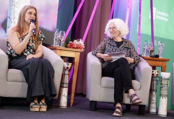 Magdalena Broquetas y Elena Zaffaroni (archivo, noviembre de 2023). · Foto: Camilo dos Santos