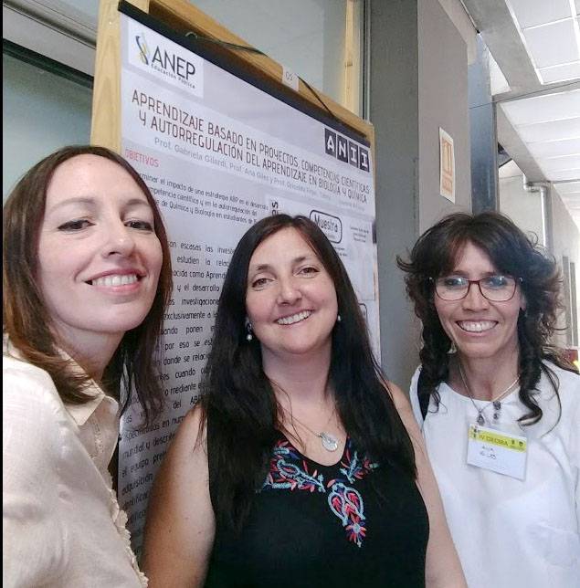 Griselda Firpo, Gabriela Gilardi y Ana Giles, en el congreso de CIECIBA 2019.  · Foto: Difusión