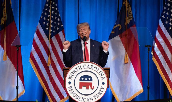 Donald Trump participa en la Convención del Partido Republicano de Carolina del Norte, en Greensboro (11.06.2023). · Foto: Allison Joyce, AFP