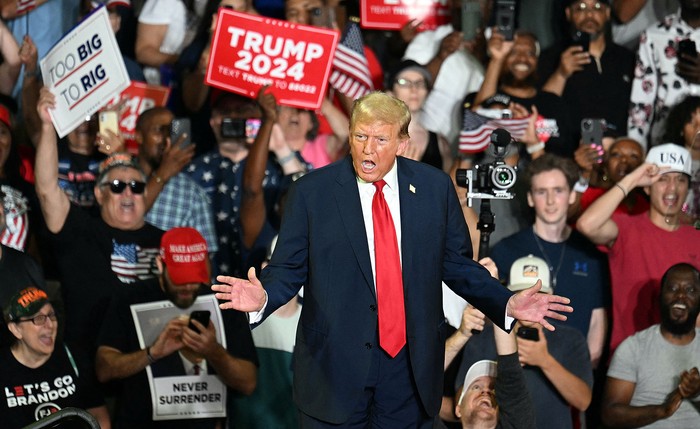 Donald Trump en un acto en Filadelfia, el 22 de junio. · Foto: Jim Watson, AFP