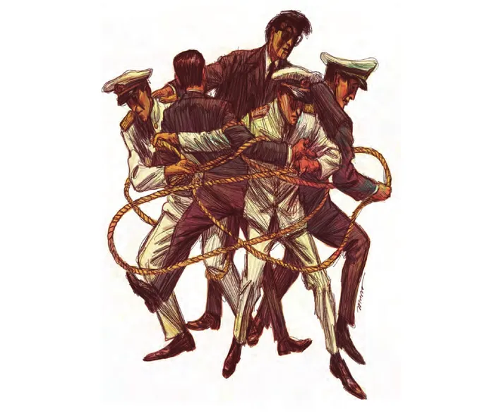 Foto principal del artículo 'El caso Cardama y el amigo da onça' · Ilustración: Federico Murro