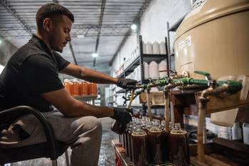 Cooperativa de Trabajo Entrebichitos, en el Polo de Economía Circular, en Pando. · Foto: Diego Vila