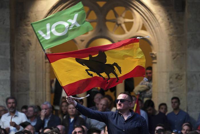 Partidarios de Santiago Abascal, durante un acto del partido Vox, en Burgos. Foto: Archivo abril 2019.
 · Foto: César Manso, AFP