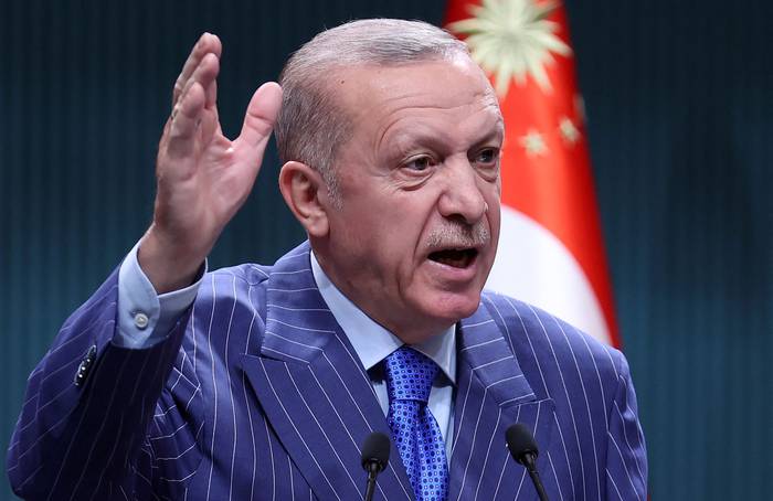 Recep Tayyip Erdogan, presidente turco, durante una conferencia de prensa después de una reunión de gabinete en el Complejo Presidencial en Ankara, el 9 de mayo.