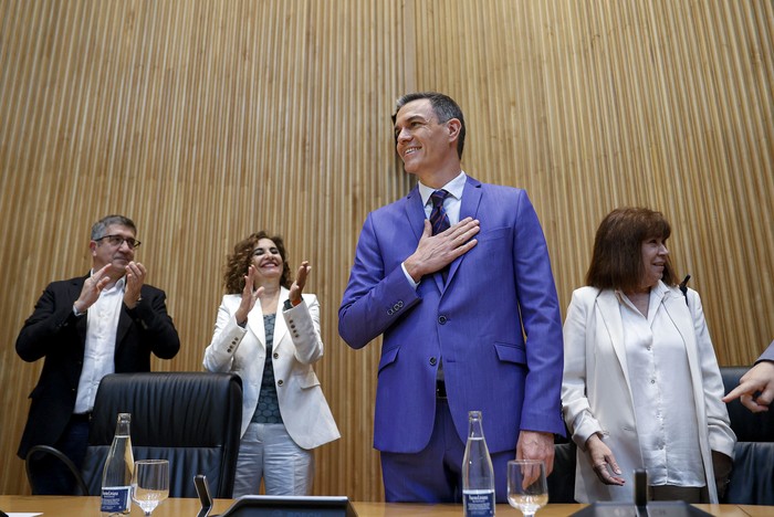 Pedro Sánchez en el Congreso de los Diputados, en Madrid (31.05.2023). · Foto: Mariscal, EFE