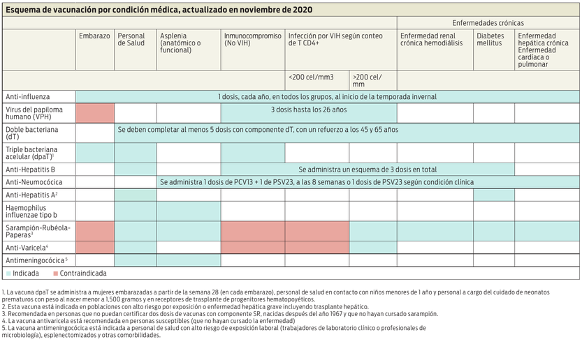 Esquema vacunación