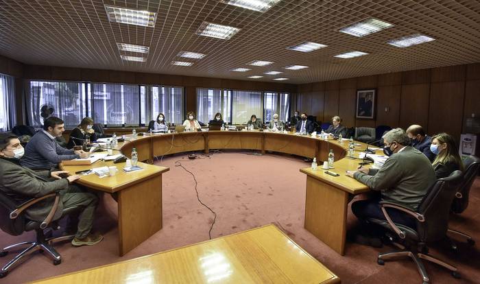 Comisión de Constitución de Diputados, ayer, en el Anexo.  · Foto: Federico Gutiérrez