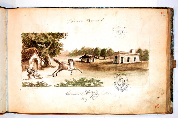 Ilustración del Prontuario de paisajes (1852), de Juan Manuel Besnes e Irigoyen.