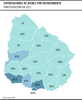 Exportaciones de bienes por departamento