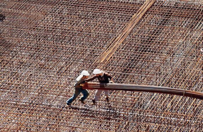 Obra del centro comercial Marienplatz-Galerie, en Schwerin, en el noreste de Alemania. · Foto: Jens Buttner / AFP Obra del centro comercial Marienplatz-Galerie, en Schwerin, en el noreste de Alemania. · Foto: Jens Buttner / AFP
