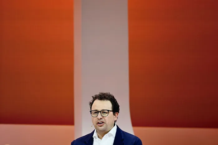 Dario Amodei, cofundador y director ejecutivo de Anthropic, en la feria Vivatech, en París, el 22 de mayo de 2024. · Foto: Julien de Rosa, AFP