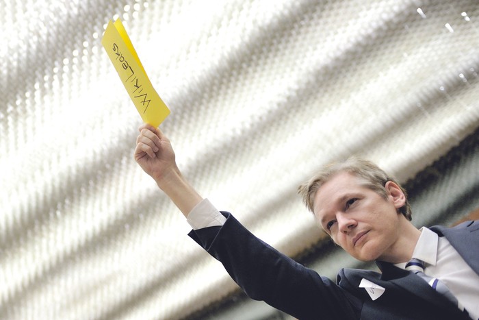 Julian Assange, en la Oficina de la ONU en Ginebra el 5 de noviembre de 2010. · Foto: Fabrice Coffrin, AFP