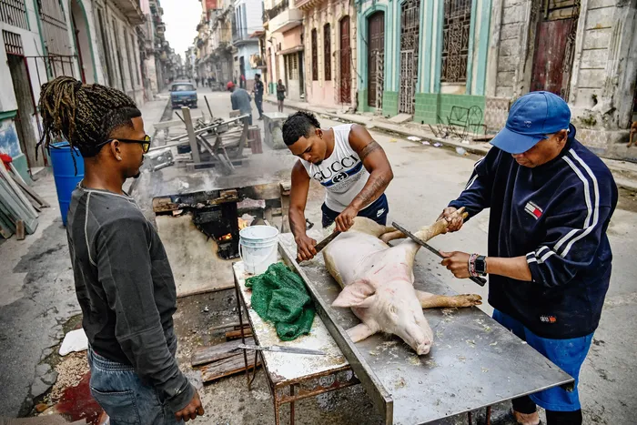 Centro de La Habana, Cuba, el 23 de febrero. · Foto: Yamil Lage, AFP