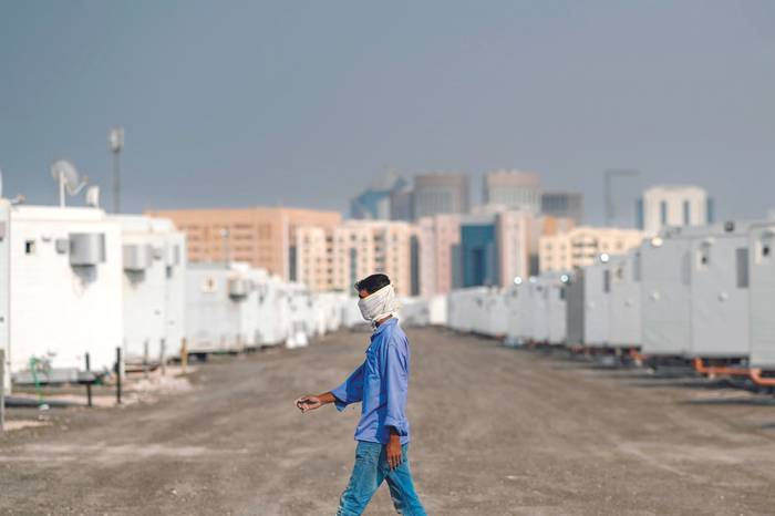 Caravan City, en Doha, el 27 de octubre. Ciudad de contenedores para recibir hinchas durante Qatar 2022. · Foto: Gabriel Bouys, AFP
