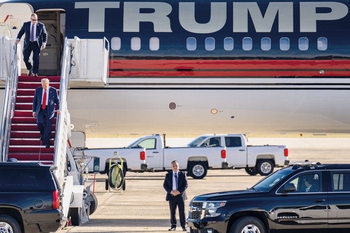 Donald Trump, como presidente electo de Estados Unidos, el 13 de noviembre en la Base Conjunta Andrews, Maryland. · Foto: Andrew Harnik, Getty Images, AFP