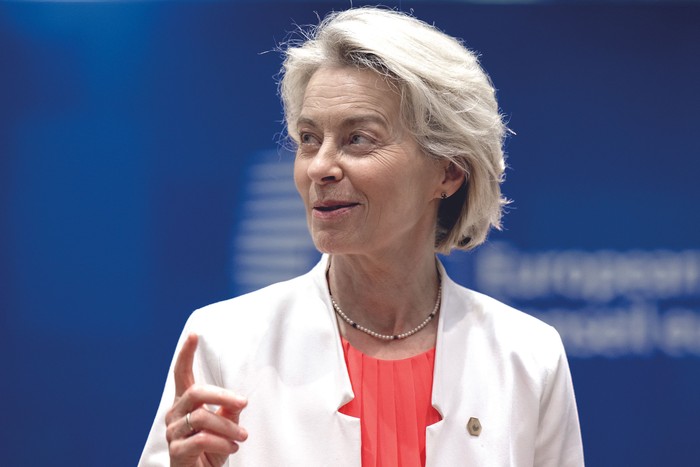 Ursula von der Leyen, en Bruselas, el 17 de junio. · Foto: Nick Gammon, AFP