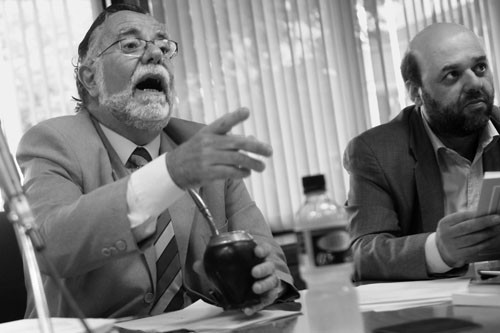 José Bayardi y Julio Bango, ayer, en la comisión de Constitución y Códigos de la Cámara de Diputados. / Foto: Pedro Rincón