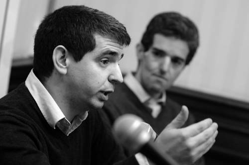 Mario Mondelli y Fabio Chaddad, el miércoles, durante la conferencia.  · Foto: Nicolás Celaya