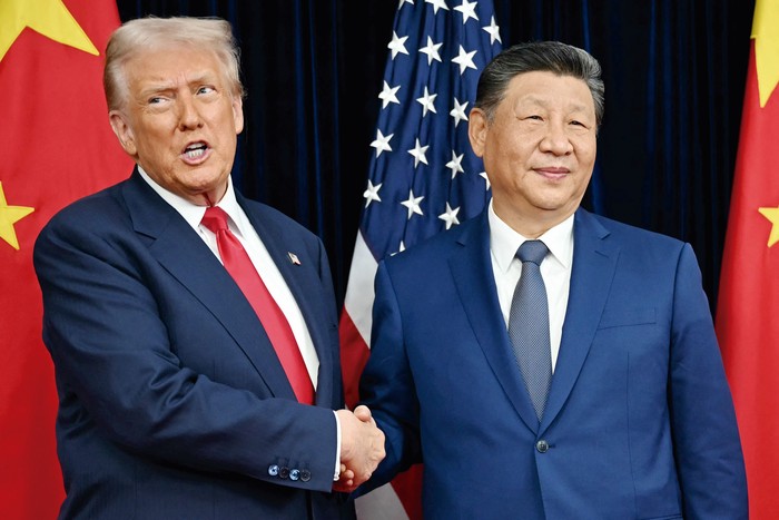 Donald Trump y Xi Jinping durante su encuentro en Corea del Sur, el 30 de octubre de 2025. · Foto: Andrew Caballero-Reynolds, AFP