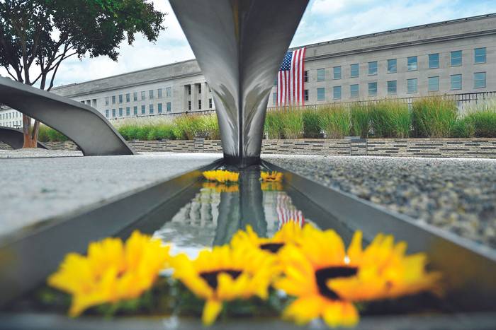 Memorial Nacional del Pentágono en Virginia, Estados Unidos, el 11 de setiembre de 2021. · Foto: Brendan Smialowski, AFP