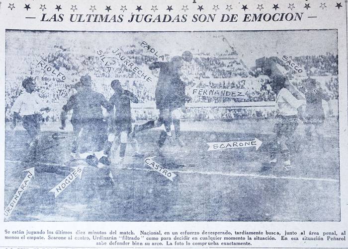 Recorte del diario El País del día 29 de setiembre de 1930, archivo Biblioteca Nacional.