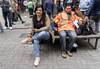 Migrantes cubanos frente a la embajada de Nicaragua, Ciudad Vieja Migrantes cubanos frente a la embajada de Nicaragua, Ciudad Vieja