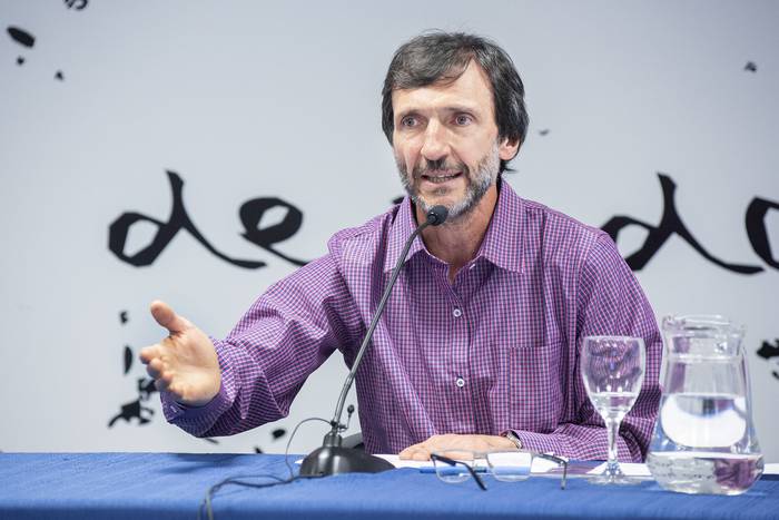 Miguel Venturiello, el 10 de octubre, durante la presentación "La Educación Tecnológica en el Desarrollo Productivo”.  · Foto: Federico Gutiérrez