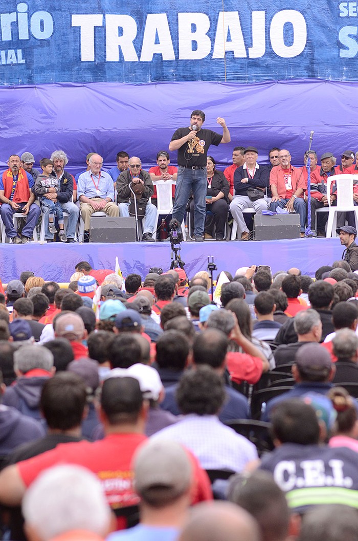 Asamblea del SUNCA, en la plaza Primero de Mayo. (archivo, noviembre de 2016) · Foto: Pablo Vignali