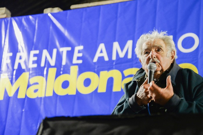 José Mujica, este lunes, en Maldonado. · Foto: Natalia Ayala