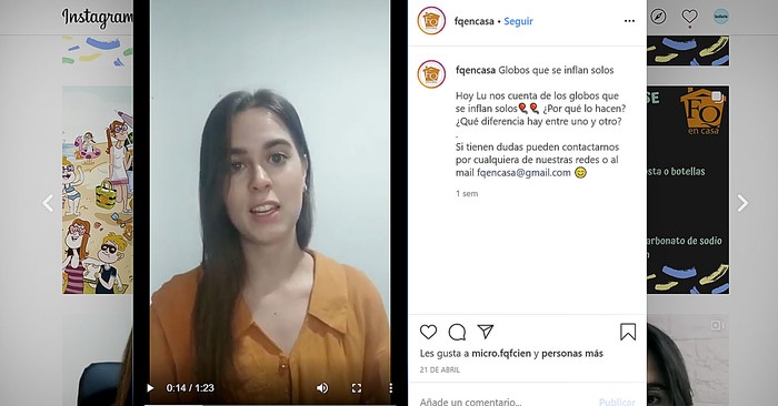 Captura de Instagram de la Facultad de Química, @fqencasa