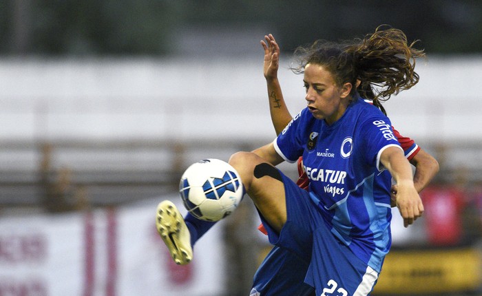 Zulma Evelym Daer, de Arachanas, en la final de la 18ª Copa Nacional de Fútbol Femenino, el 20 de diciembre de 2020, en el estadio Eduardo Martínez Monegal, en Canelones. · Foto: Fernando Morán