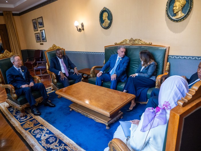 Yamandú Orsi, el 16 de octubre, en Italia. · Foto: Presidencia de Uruguay
