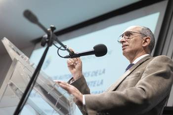Gonzalo Casaravilla, durante el acto en Salto Grande. · Foto: Camilo dos Santos, Presidencia de la República