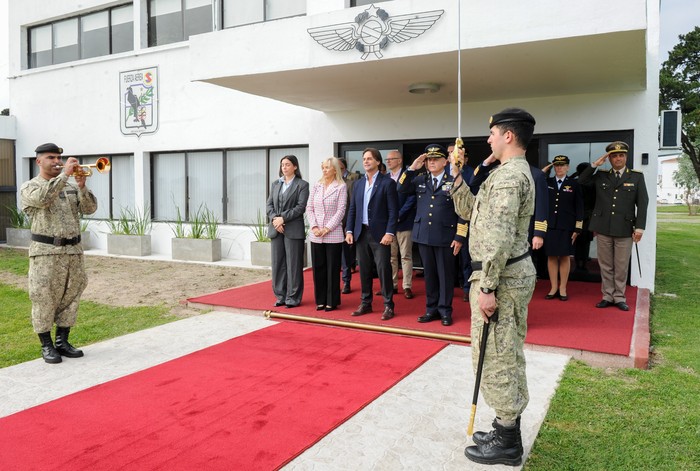 Beatriz Argimón y Luis Lacalle Pou, el 25 de setiembre, previo a viajar a Nueva York. · Foto: Presidencia de Uruguay