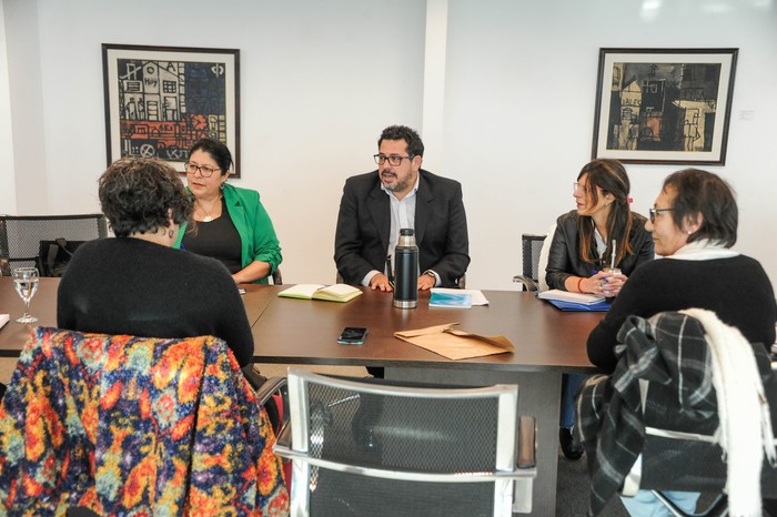 Durante la reunión, el 9 de setiembre, en Torre Ejecutiva. · Foto: Presidencia de Uruguay
