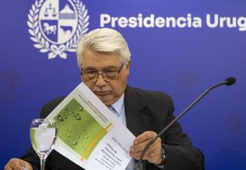 Tabaré Aguerre, el 18 de setiembre, en Torre Ejecutiva. · Foto: Presidencia de Uruguay, sin datos de autor