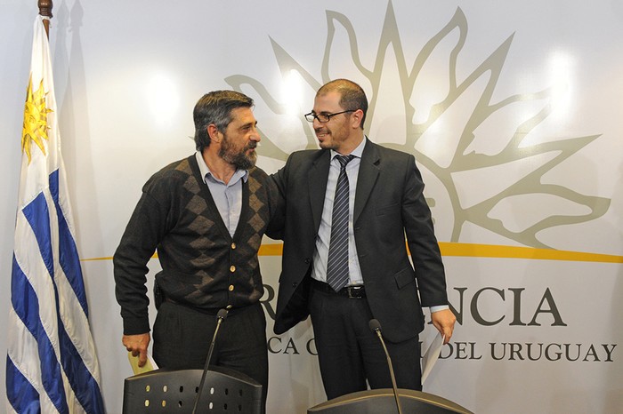 Augusto Vitale y Juan Andrés Roballo. Foto: Álvaro Salas (archivo, agosto de 2015)