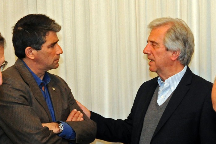 Raúl Sendic y Tabaré Vázquez. Foto: Presidencia