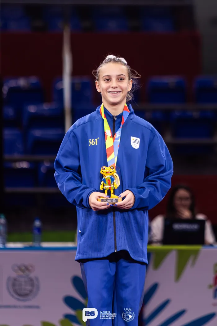 Isabella Marenco, el 18 de abril, en la ciudad deportiva Arena Roberto Durán, en Panamá. · Foto: Odesur, sin datos de autor