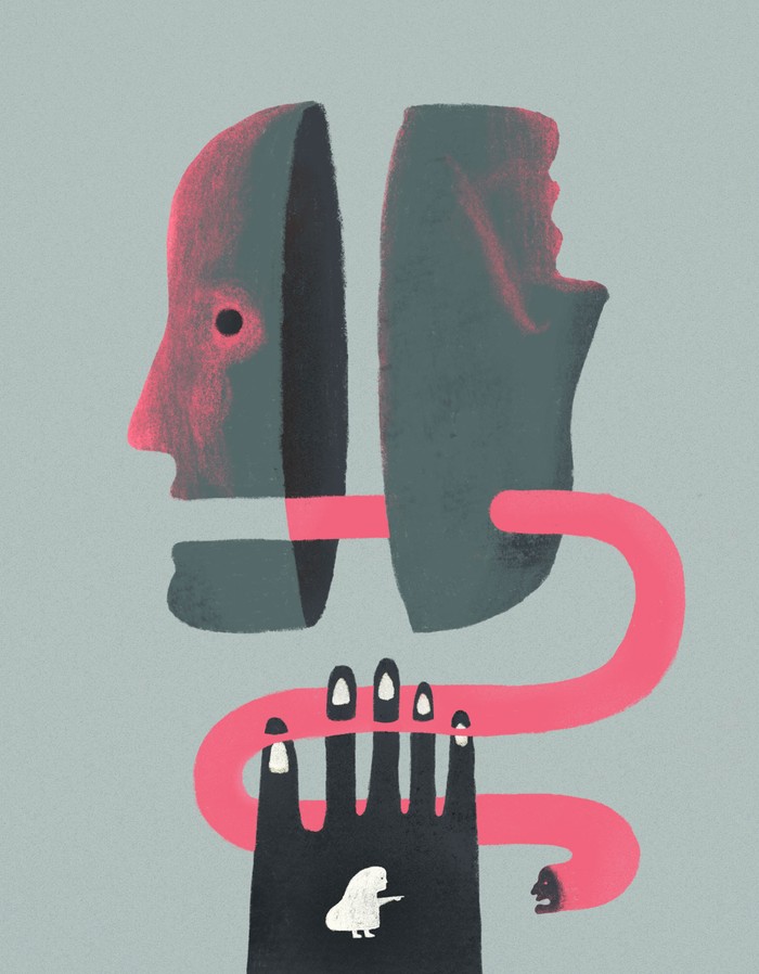 Foto principal del artículo 'La máscara' · Ilustración: Lautaro Hourcade